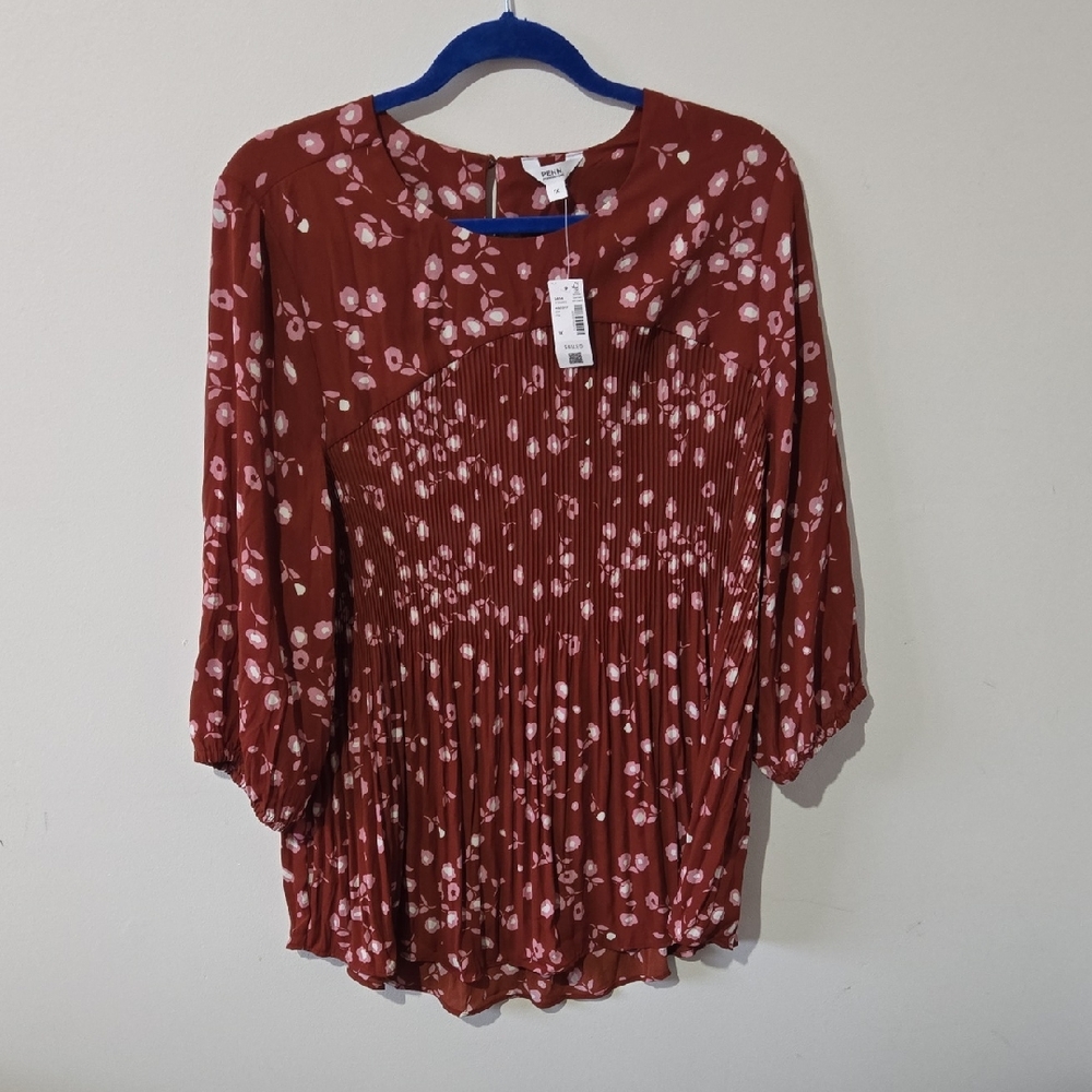 Ladies 1X Penningtons Floral Print Top